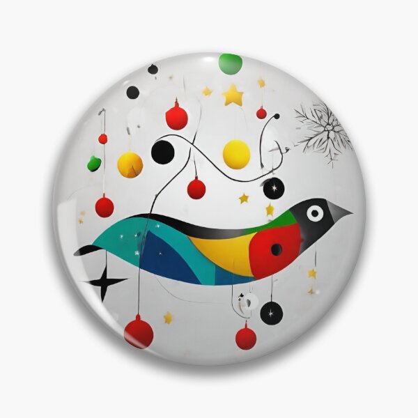 Item preview, Joan Miro Inspired Abstract Christmas Tree with Bird designed and sold by bettypure.