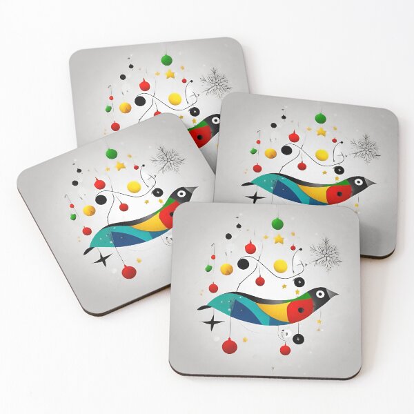 Item preview, Joan Miro Inspired Abstract Christmas Tree with Bird designed and sold by bettypure.