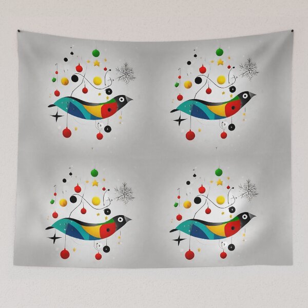Item preview, Joan Miro Inspired Abstract Christmas Tree with Bird designed and sold by bettypure.