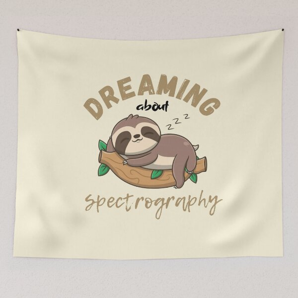 Item preview, Dreaming about spectography cute kawaii sloth designed and sold by Laugh-Lines.