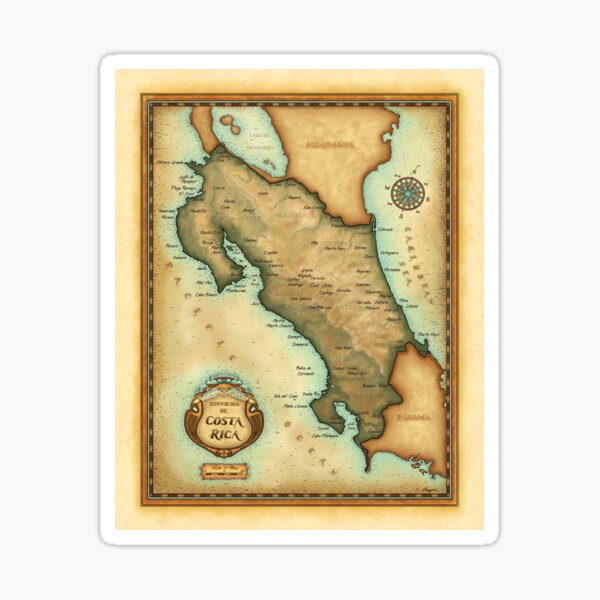 Item preview, Costa Rica Watercolor Map designed and sold by Steve Breyer.