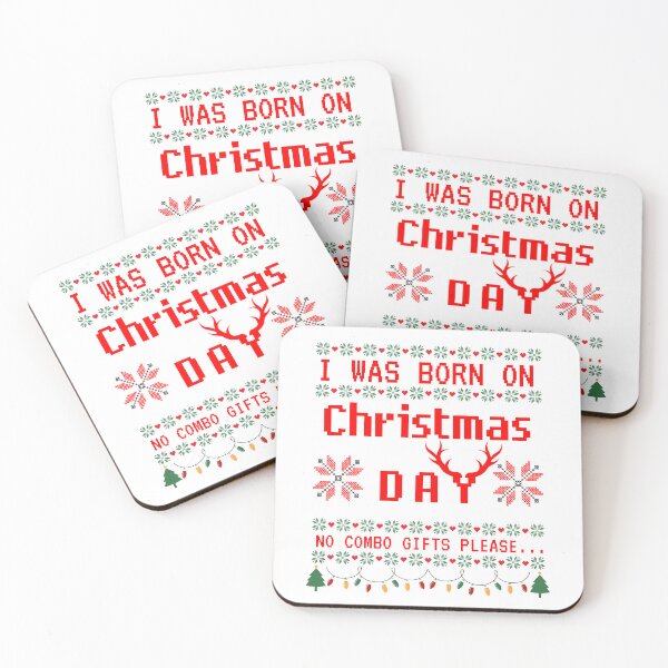 Item preview, I WAS BORN ON CHRISTMAS DAY NO COMBO GIFTS PLEASE … designed and sold by Sofia Rose Design ⭐️⭐️⭐️⭐️⭐️.