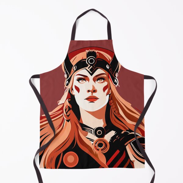 Item preview, Viking Woman Warrior's Portrait,Portrait of Medieval Woman Warrior designed and sold by AgarutanPrint.