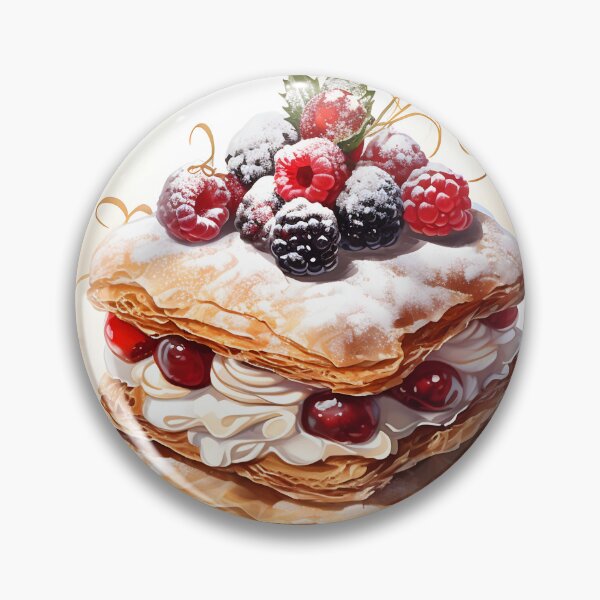 Item preview, Berry Cream Puff - Fancy French Pastry Dessert designed and sold by sstudioarts.