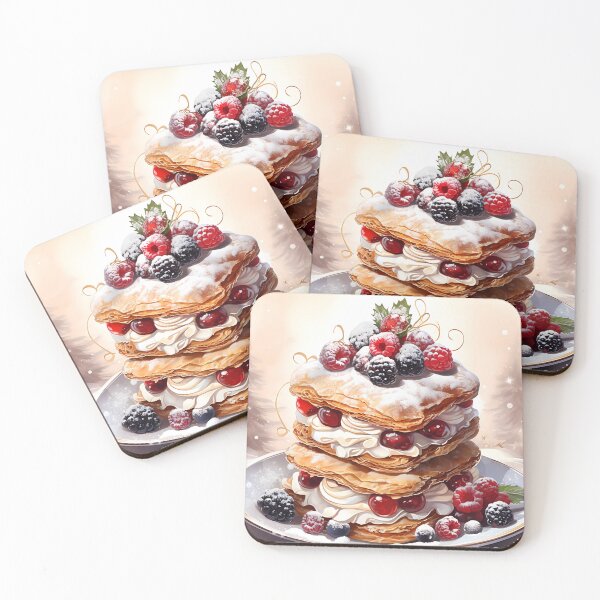 Item preview, Berry Cream Puff - Fancy French Pastry Dessert designed and sold by sstudioarts.