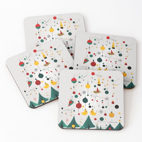 Item preview, Joan Miro Inspired Abstract Christmas Tree with Ornaments  designed and sold by bettypure.