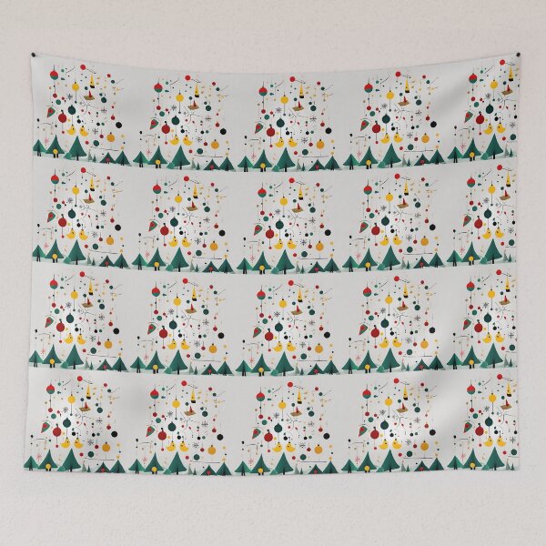 Item preview, Joan Miro Inspired Abstract Christmas Tree with Ornaments  designed and sold by bettypure.