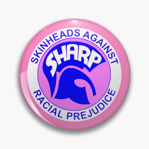 Item preview, Trad Skin SHARP Skins against racism in pink, blue and white design designed and sold by ModSupporters.