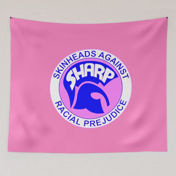 Item preview, Trad Skin SHARP Skins against racism in pink, blue and white design designed and sold by ModSupporters.