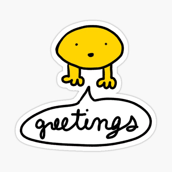 Salutations d'un citron avec des pattes Sticker