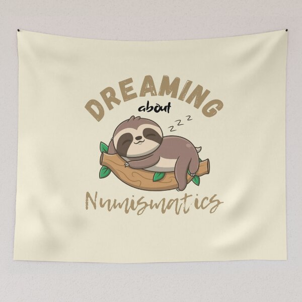 Item preview, Dreaming about happiness cute kawaii sloth designed and sold by Laugh-Lines.