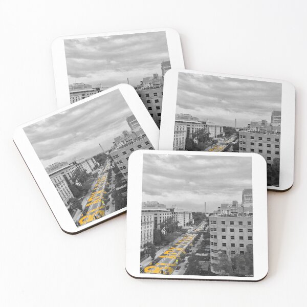 Item preview, Black Lives Matter Plaza, Washington, DC (Black & White - Yellow Color Pop) designed and sold by KerlZ.