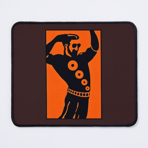 Item preview, Retro DJ Music Record Man Dancing - Orange and Black designed and sold by HeavyHits.