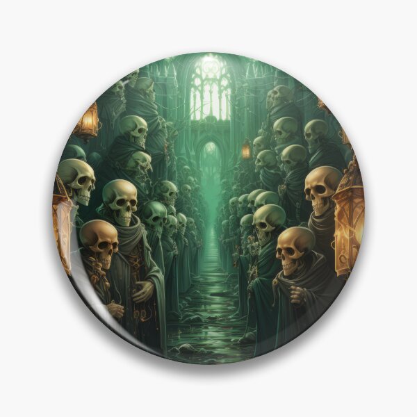 Item preview, Cathedral of Skulls Sticker - Haunting Elegance designed and sold by SlayerOfKings.