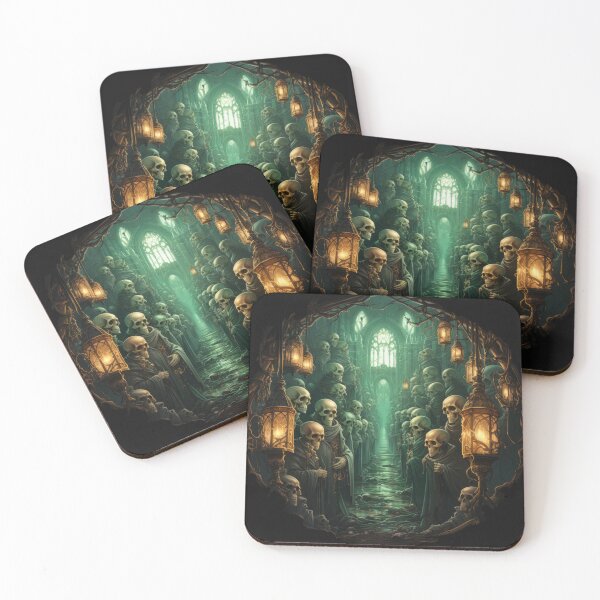 Item preview, Cathedral of Skulls Sticker - Haunting Elegance designed and sold by SlayerOfKings.