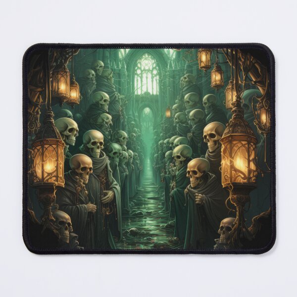 Item preview, Cathedral of Skulls Sticker - Haunting Elegance designed and sold by SlayerOfKings.