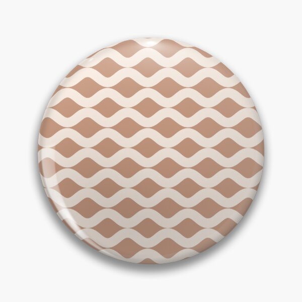 Item preview, Cream Brown Beige Geometric Rounded Wavy Lines Moroccan Style Symmetrical Art Deco Pattern designed and sold by PenguinForests.
