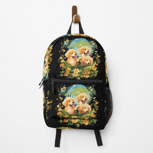 Item preview, Joyful Adorable Golden Labrador Retriever Puppies Playing In Nature designed and sold by NBSStore.