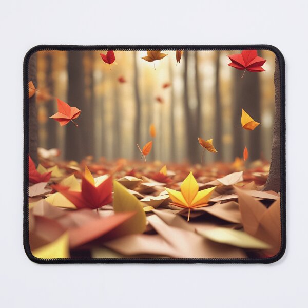 Item preview, Original Art - Crimson Cascades: Autumn Leaves Falling in the Enchanted Forest designed and sold by ArtfulFolds.