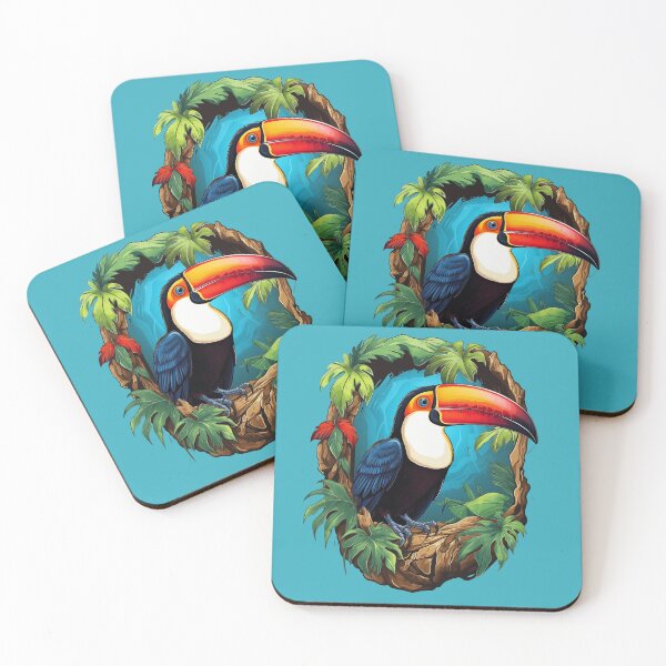 Item preview, Cute Toucan in a Forest  designed and sold by Shinzomaru.