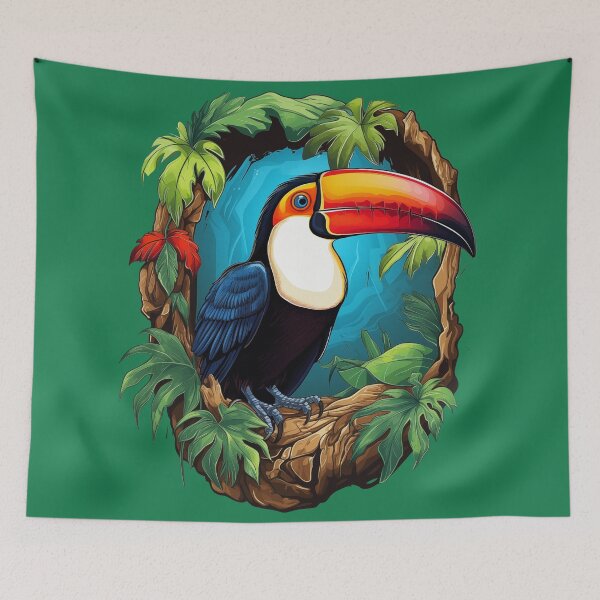 Item preview, Cute Toucan in a Forest  designed and sold by Shinzomaru.