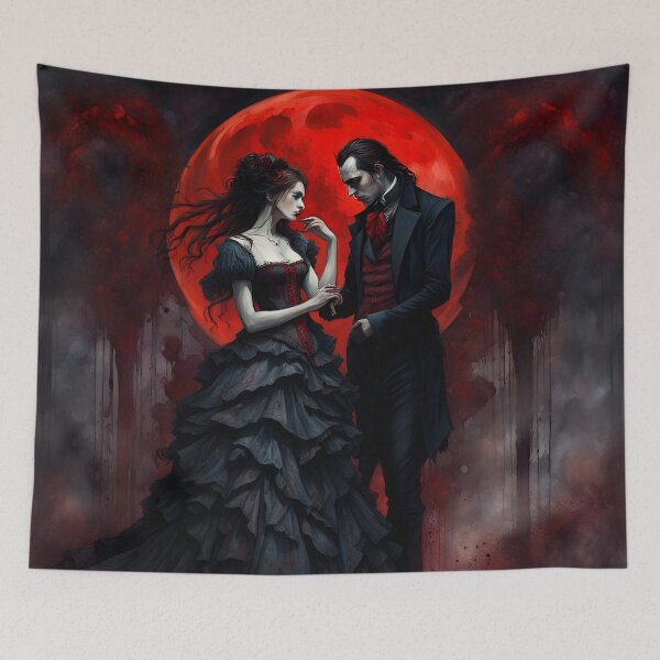 Item preview, Vampire  couple, gothic love designed and sold by GothicRubette.