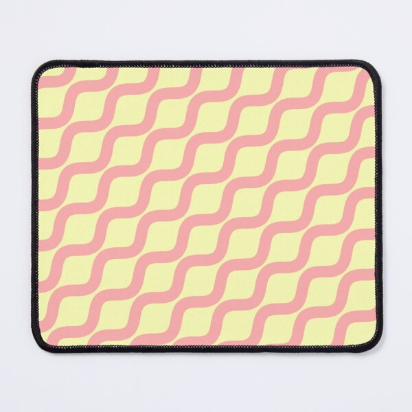 Item preview, Yellow Pink Series of Lines Curves Playful Retro Mid-Century Simplicity Pattern designed and sold by PenguinForests.