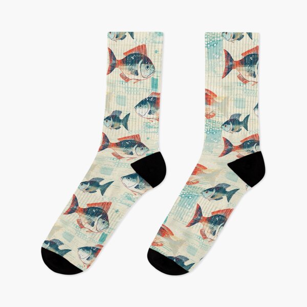 Item preview, Underwater tiled fish pattern designed and sold by Yogimeister.