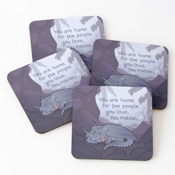 Item preview, „You Are Home“ Gemütliche Drachenfamilie designed and sold by thelatestkate.