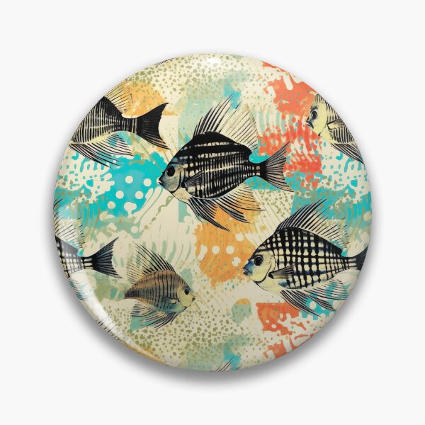 Item preview, Underwater tiled fish pattern designed and sold by Yogimeister.
