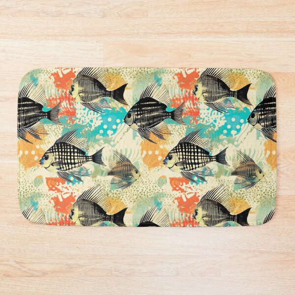Item preview, Underwater tiled fish pattern designed and sold by Yogimeister.
