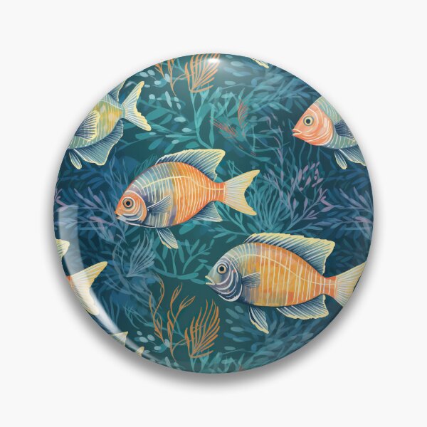 Item preview, Underwater tiled fish pattern designed and sold by Yogimeister.