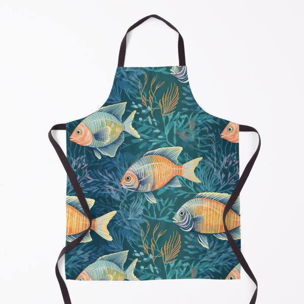 Item preview, Underwater tiled fish pattern designed and sold by Yogimeister.