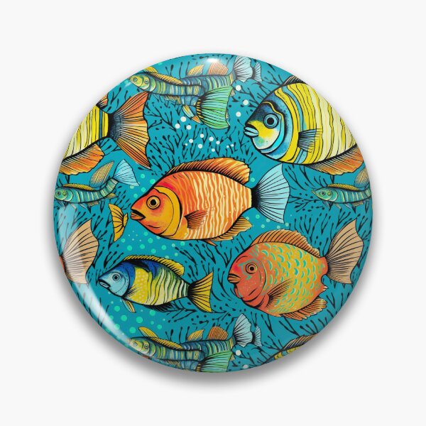 Item preview, Underwater tiled fish pattern designed and sold by Yogimeister.