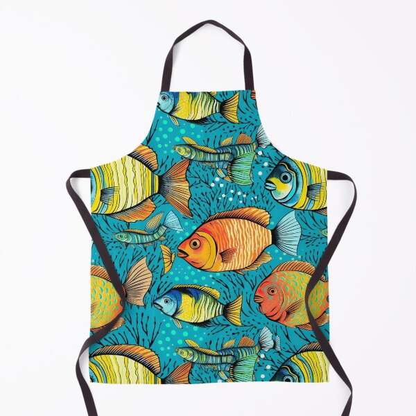 Item preview, Underwater tiled fish pattern designed and sold by Yogimeister.