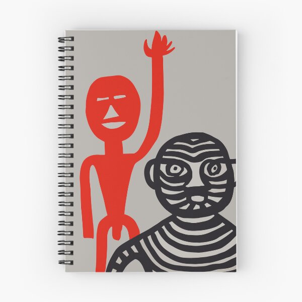 Artikelvorschau, Tigermann und Roter Mann, Vintage-Grafik von 1965 entworfen und verkauft von blackink-design.