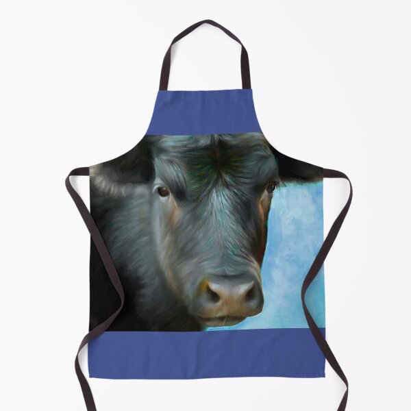 Item preview, Black Cow On Blue animal art cows designed and sold by art64.
