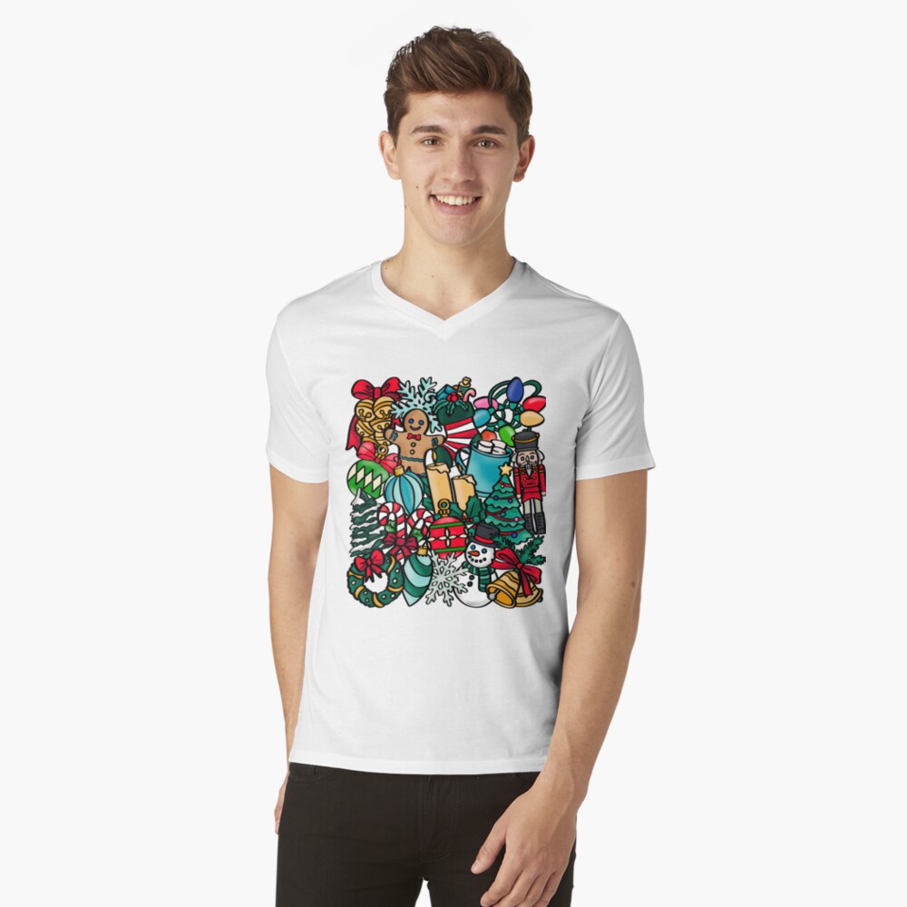 Item preview, V-Neck T-Shirt designed and sold by chuchucolouring.