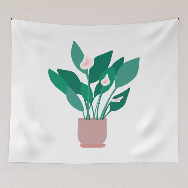 Item preview, Minimalist Peace Lily house plant designed and sold by PG Illustration.