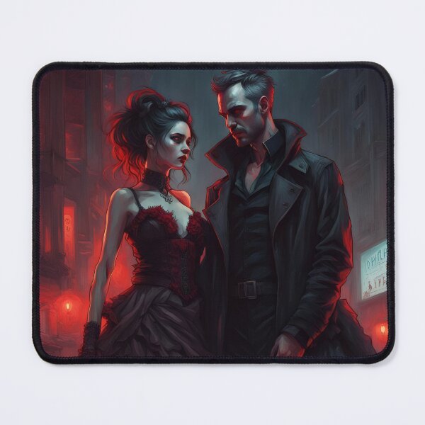 Item preview, Vampire couple in a cyberpunk style designed and sold by GothicRubette.