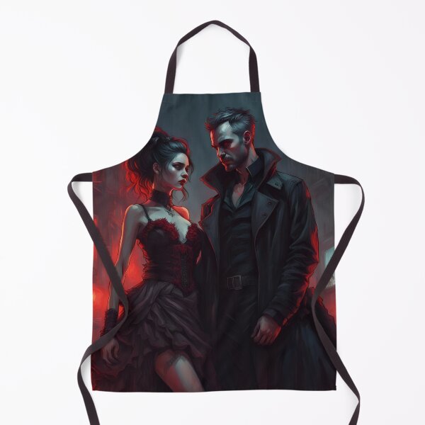 Item preview, Vampire couple in a cyberpunk style designed and sold by GothicRubette.