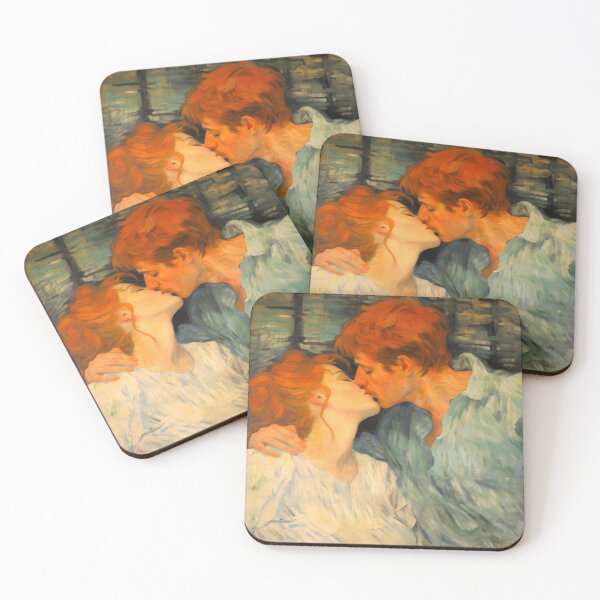 Item preview, In Bed The Kiss by Henri de Toulouse-Lautrec designed and sold by melikekoc.