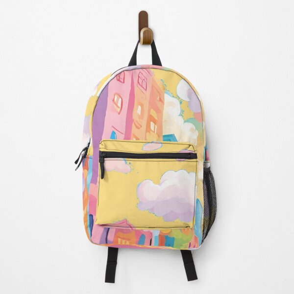 Item preview, DREAMY ROAD WITH COLORFUL BUILDINGS designed and sold by arch-and-magic.