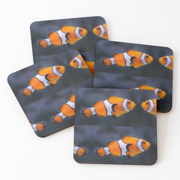 Item preview, Modern Clown Fish Tropical Reef Tank Art designed and sold by Sharon Cummings Art.