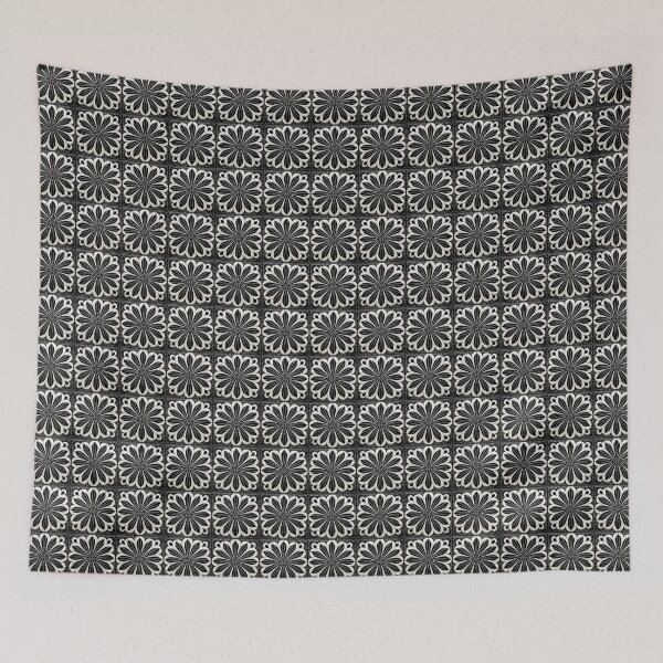 Item preview, Black and White Art Deco Style Flower Design  designed and sold by Woop Woop .