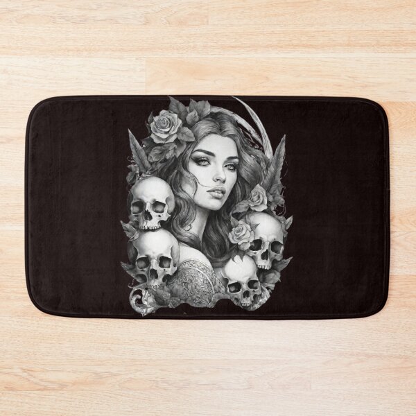 Item preview, tattoo sketch syren ancient bow pile of skulls designed and sold by aipaint.