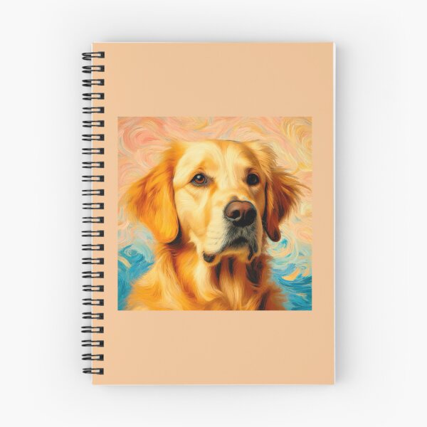 Item preview, The Fluffy Guardian - Golden Retriever in Van Gogh Style, Labrador Retriever Doggo designed and sold by Star-Fragment.
