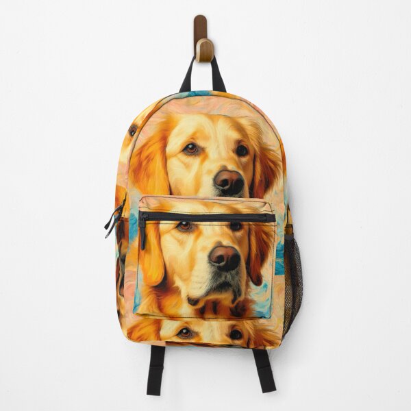 Item preview, The Fluffy Guardian - Golden Retriever in Van Gogh Style, Labrador Retriever Doggo designed and sold by Star-Fragment.