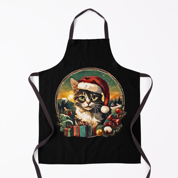 Item preview, Cute kitten in Santa's hat for Christmas designed and sold by Aquillashop.