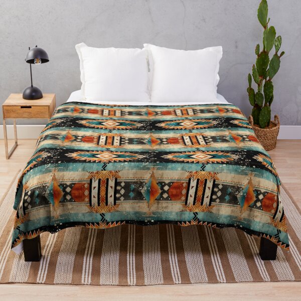 Artikelvorschau, Tröster mit Azteken- und Navajo-Vibes-Muster der amerikanischen Ureinwohner entworfen und verkauft von LLdreams.